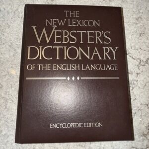 The New Lexicon Websters Dictionary English Gold Trim 1989 Encyclopedic Edition